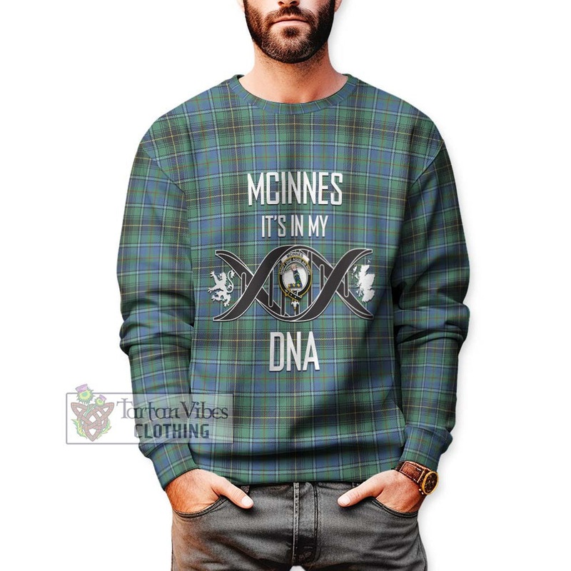 McInnes Ancient Tartan Sweatshirt with Family Crest DNA In Me Style