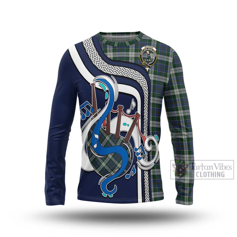 McInnes Dress Tartan Long Sleeve T-Shirt with Epic Bagpipe Style