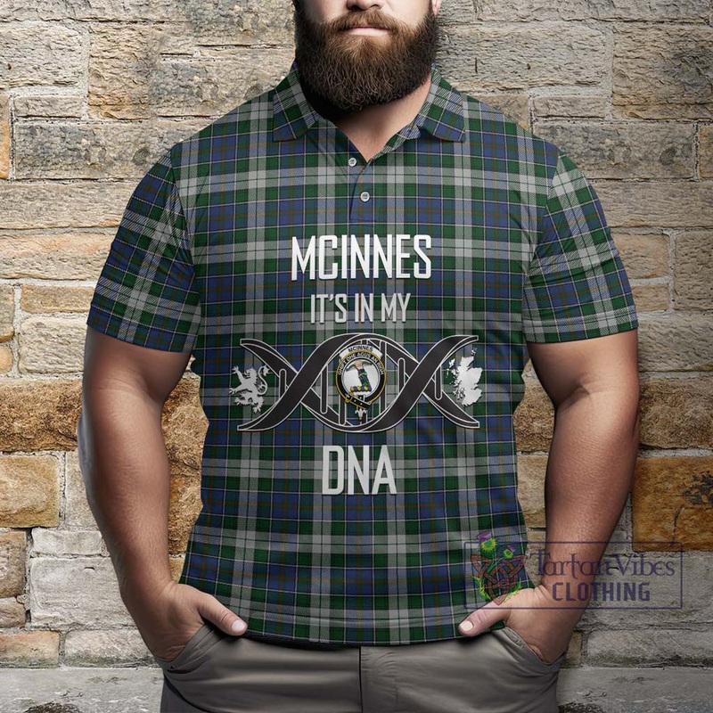 McInnes Dress Tartan Polo Shirt with Family Crest DNA In Me Style
