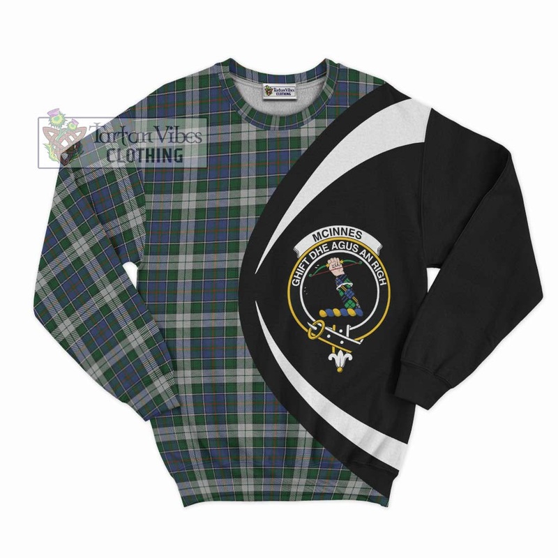 McInnes Dress Tartan Sweatshirt with Family Crest Circle Style