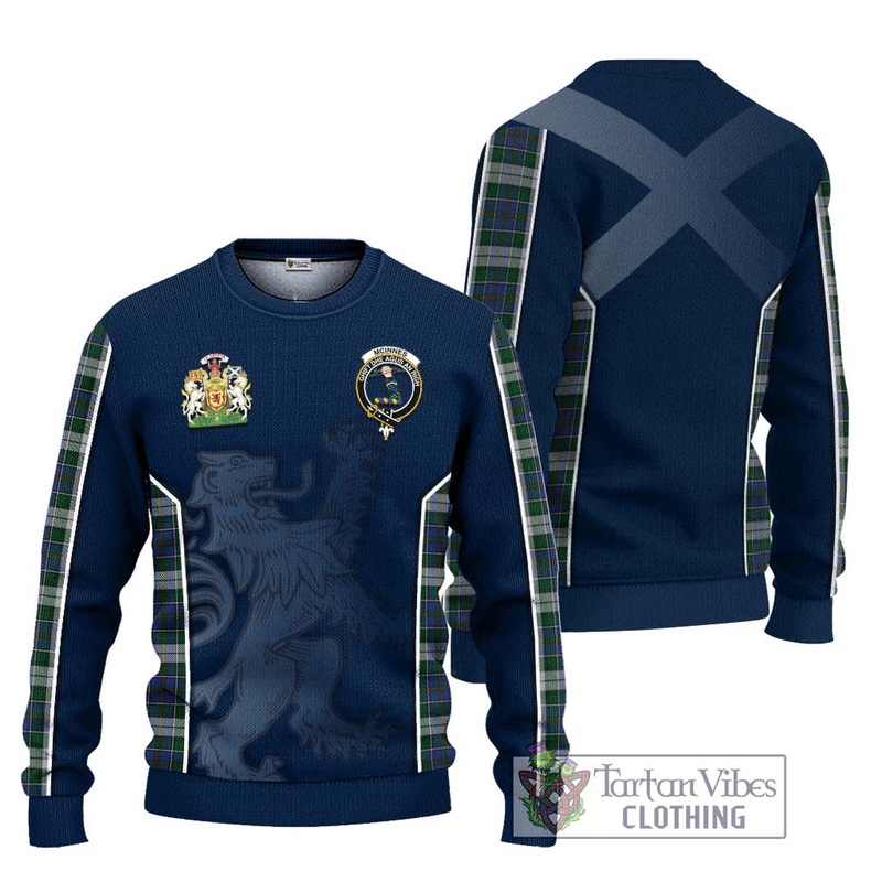 McInnes Dress Tartan Ugly Sweater with Family Crest and Lion Rampant Vibes Sport Style