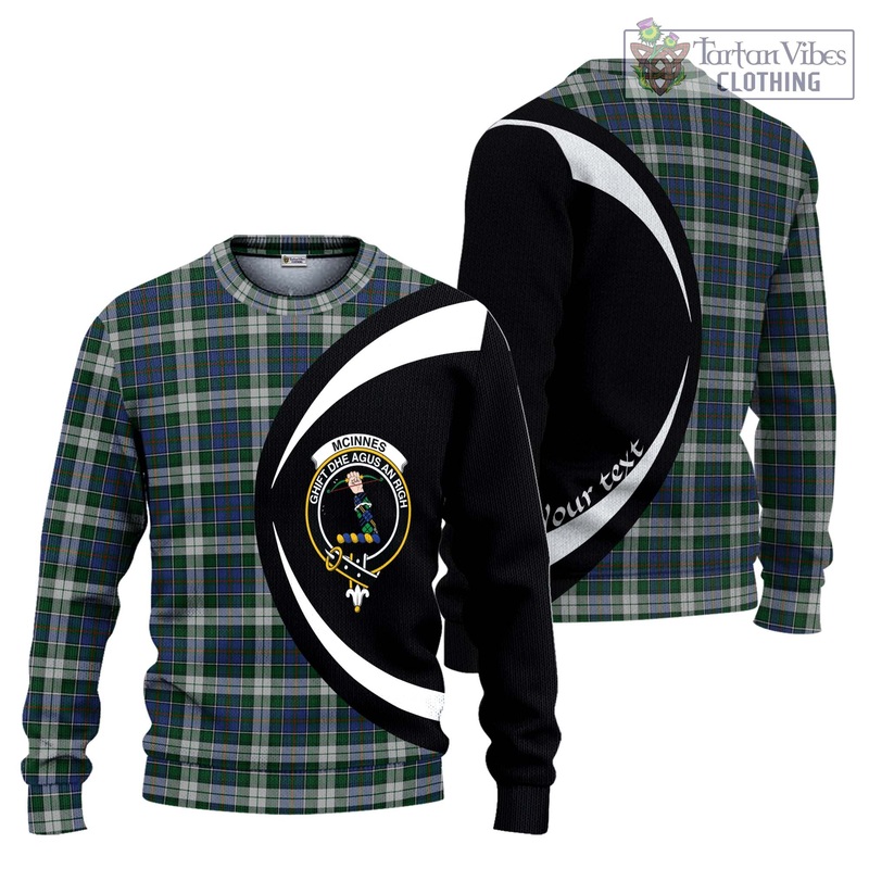 McInnes Dress Tartan Ugly Sweater with Family Crest Circle Style