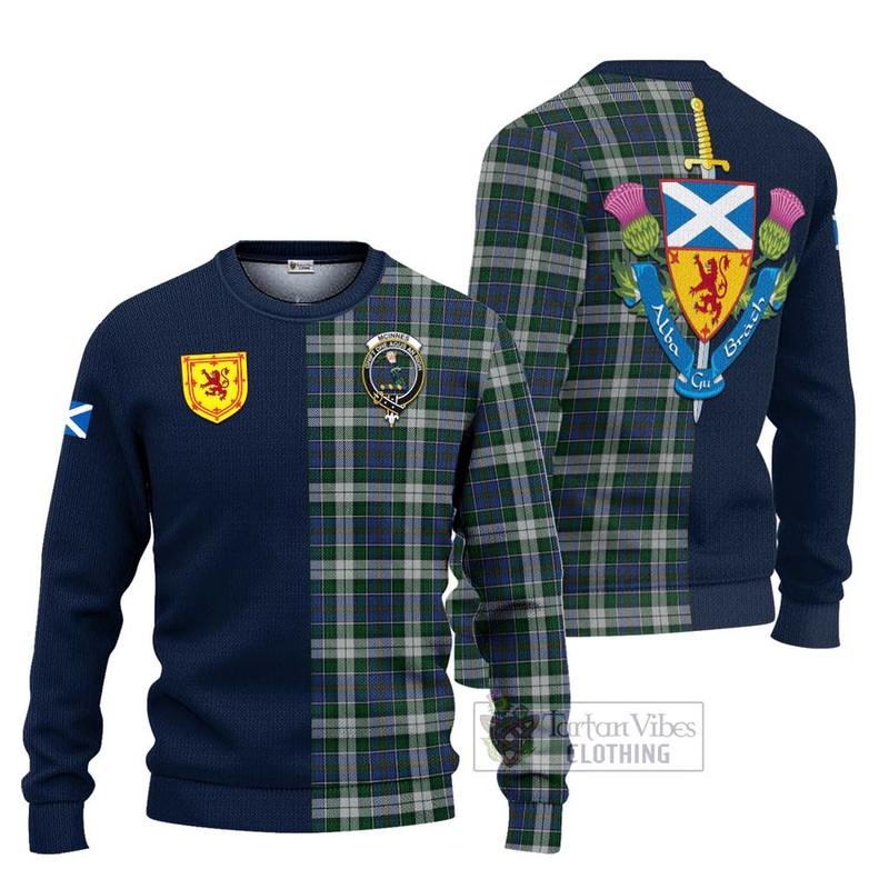 McInnes Dress Tartan Ugly Sweater with Scottish Lion Royal Arm Half Style