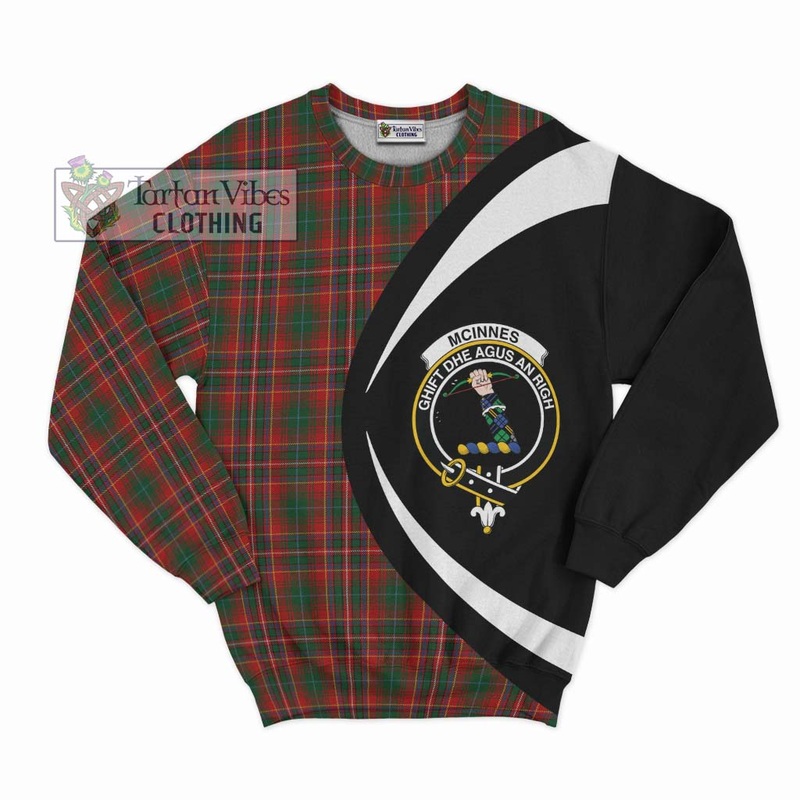 McInnes Hastie Tartan Sweatshirt with Family Crest Circle Style