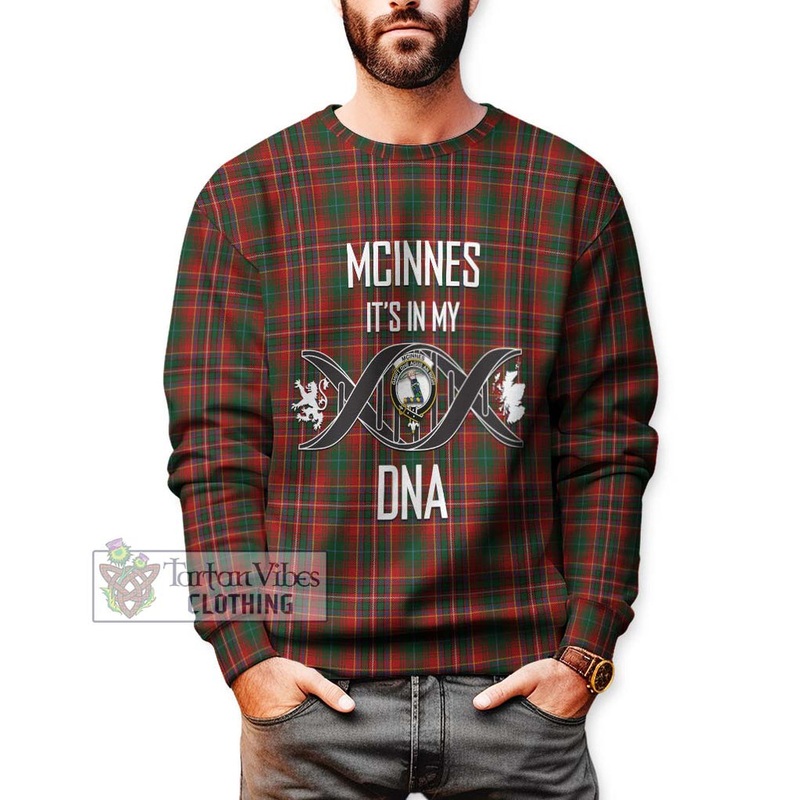 McInnes Hastie Tartan Sweatshirt with Family Crest DNA In Me Style