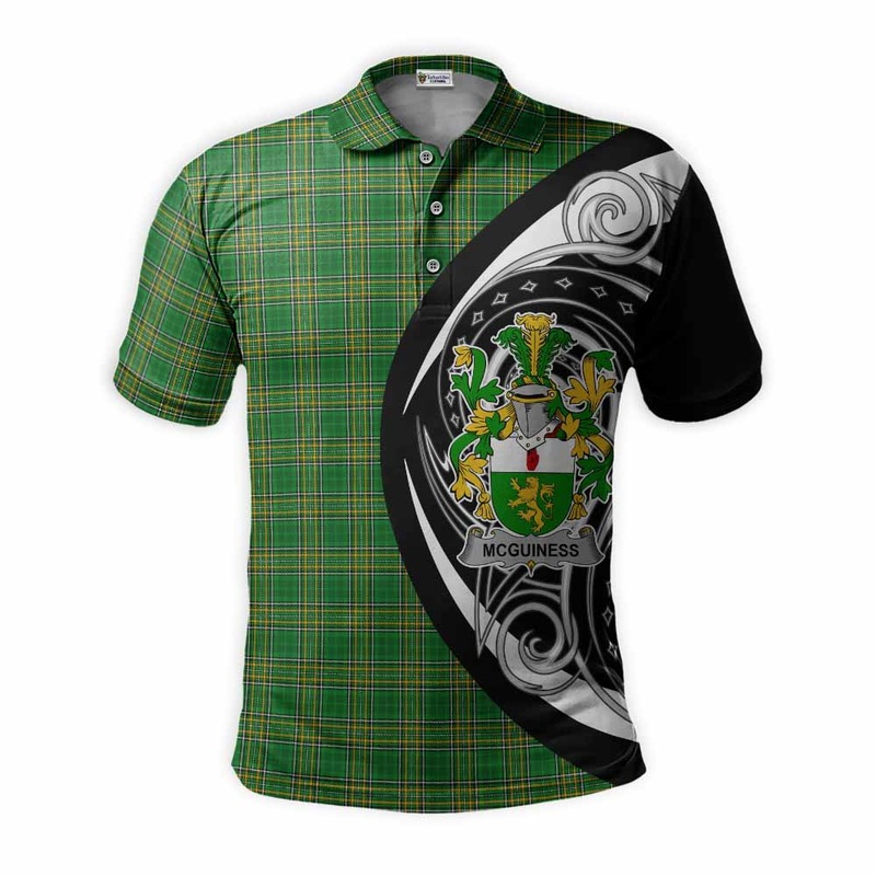 McGuiness Irish Clan Polo Shirt Celtic Circle Style