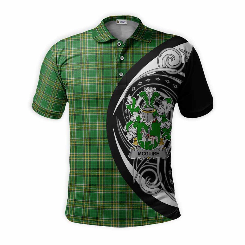 McGuire Irish Clan Polo Shirt Celtic Circle Style