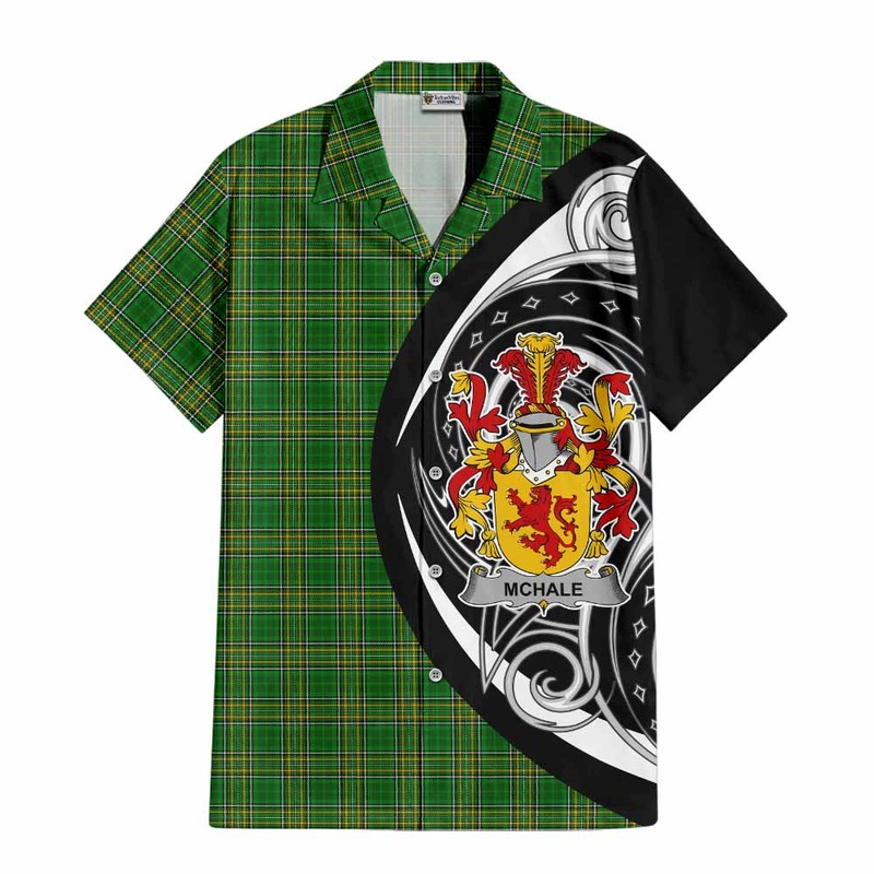 McHale Irish Clan Short Sleeve Button Shirt Celtic Circle Style