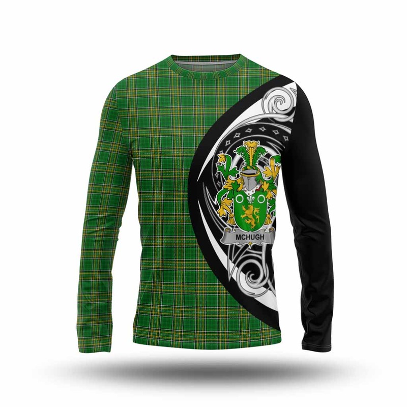 McHugh Irish Clan Long Sleeve T-Shirt Celtic Circle Style