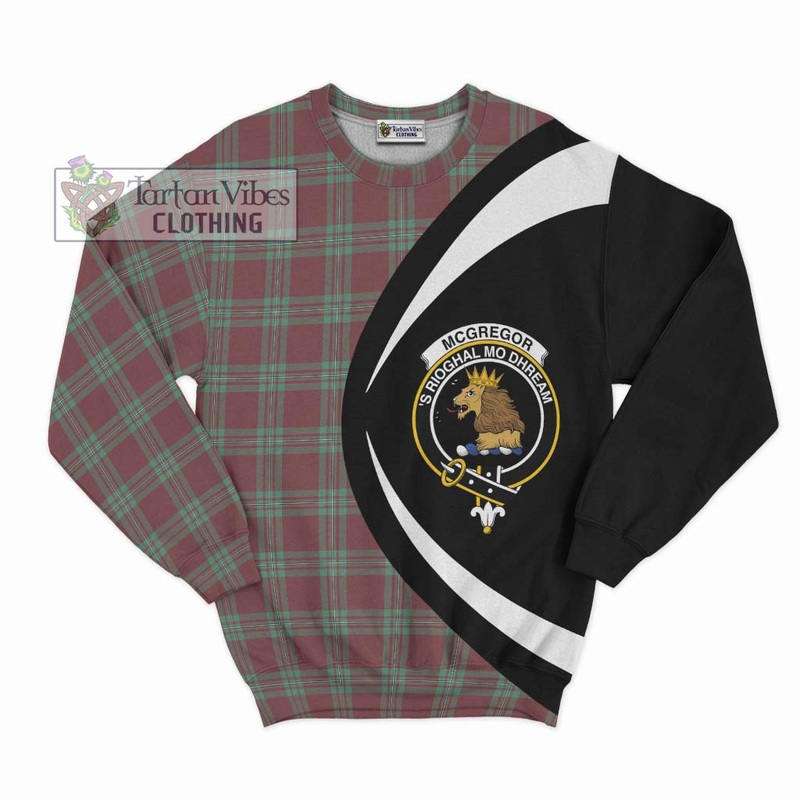 McGregor Hunting Ancient Tartan Sweatshirt with Family Crest Circle Style
