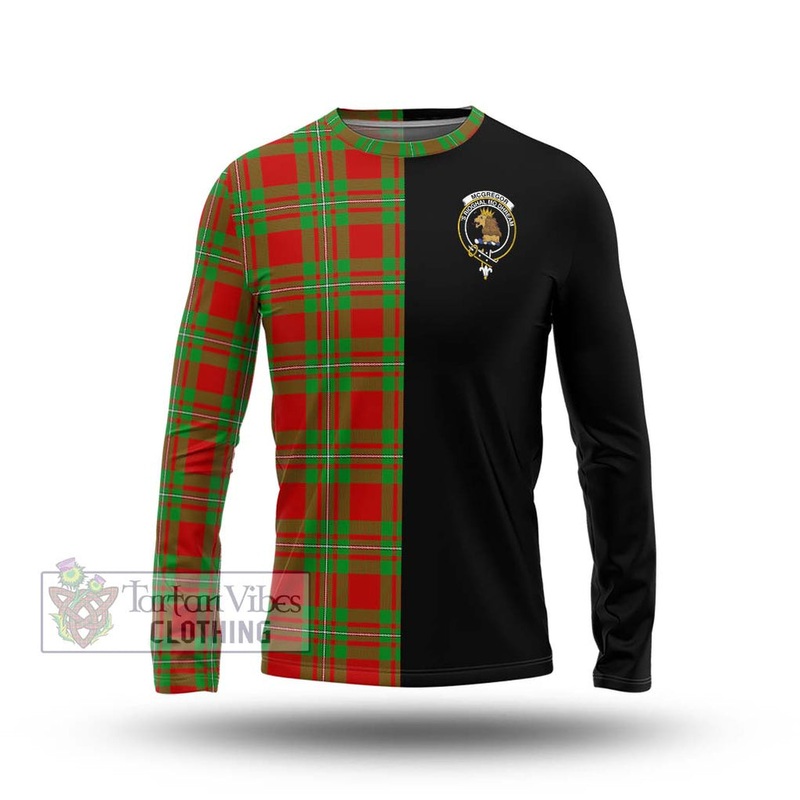 McGregor Modern Tartan Long Sleeve T-Shirt with Family Crest and Half Of Me Style