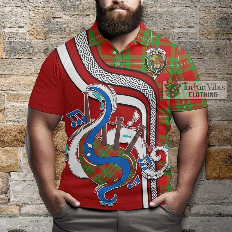 McGregor Modern Tartan Polo Shirt with Epic Bagpipe Style