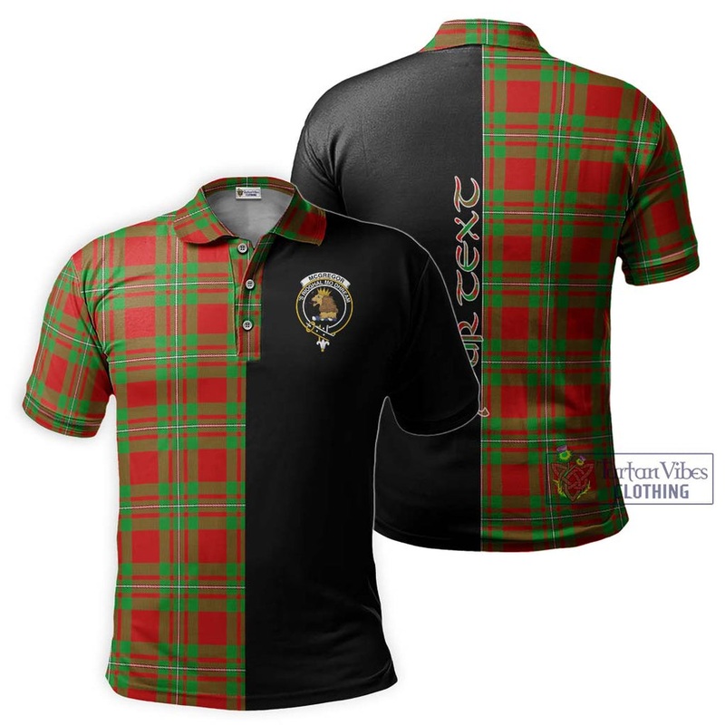 McGregor Modern Tartan Polo Shirt with Family Crest and Half Of Me Style