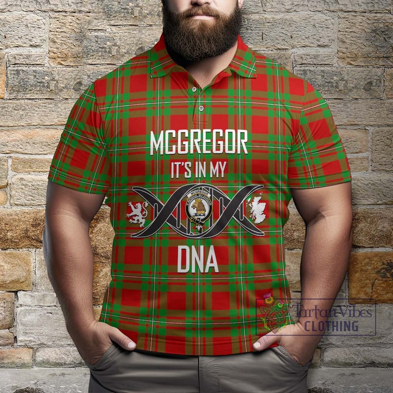 McGregor Modern Tartan Polo Shirt with Family Crest DNA In Me Style