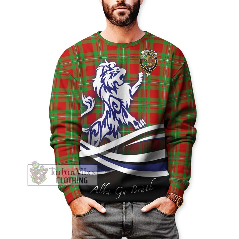 McGregor Modern Tartan Sweatshirt with Alba Gu Brath Regal Lion Emblem