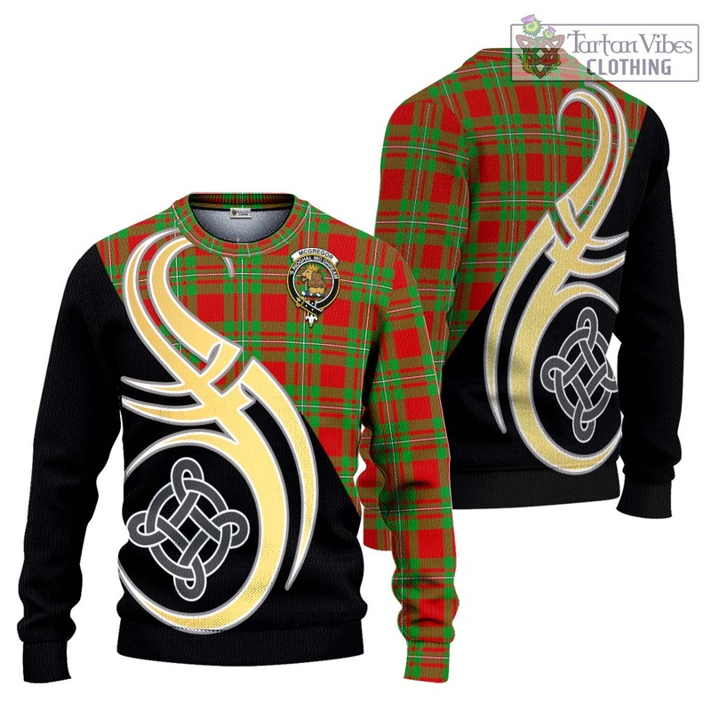 McGregor Modern Tartan Ugly Sweater with Family Crest and Celtic Symbol Style