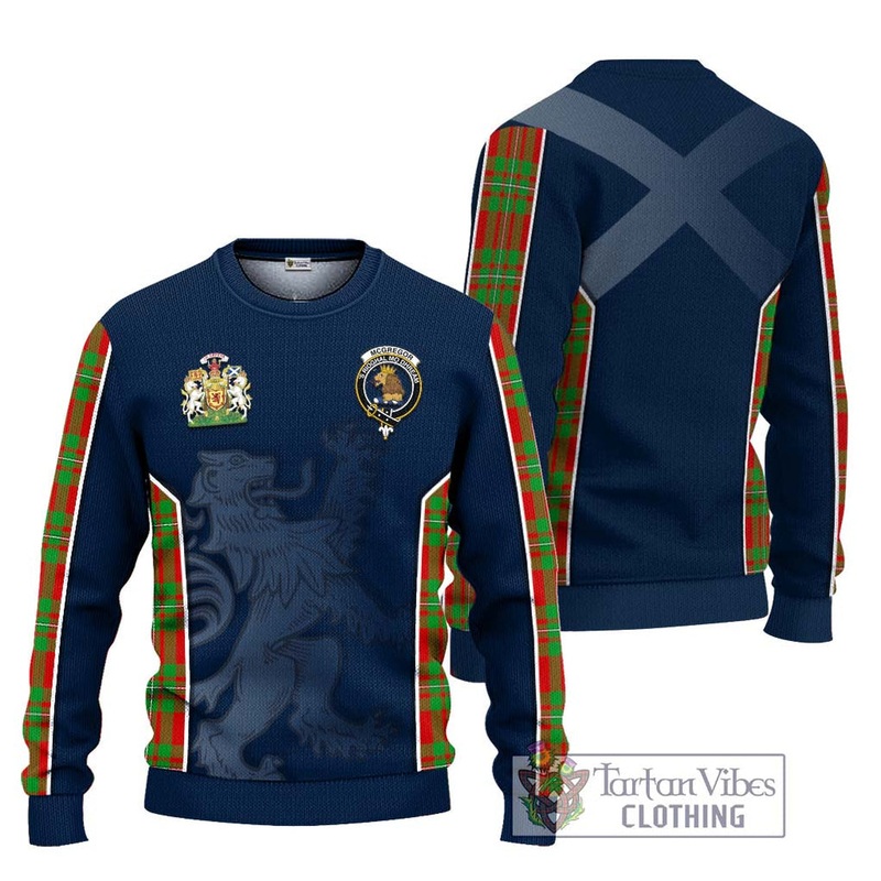 McGregor Modern Tartan Ugly Sweater with Family Crest and Lion Rampant Vibes Sport Style