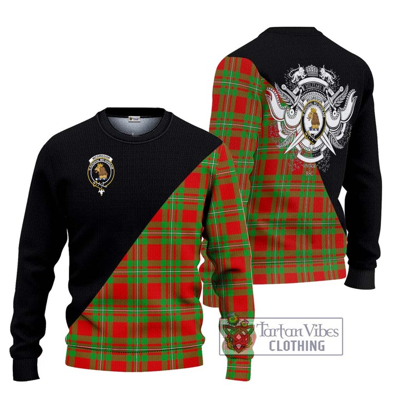 McGregor Modern Tartan Ugly Sweater with Family Crest and Military Logo Style