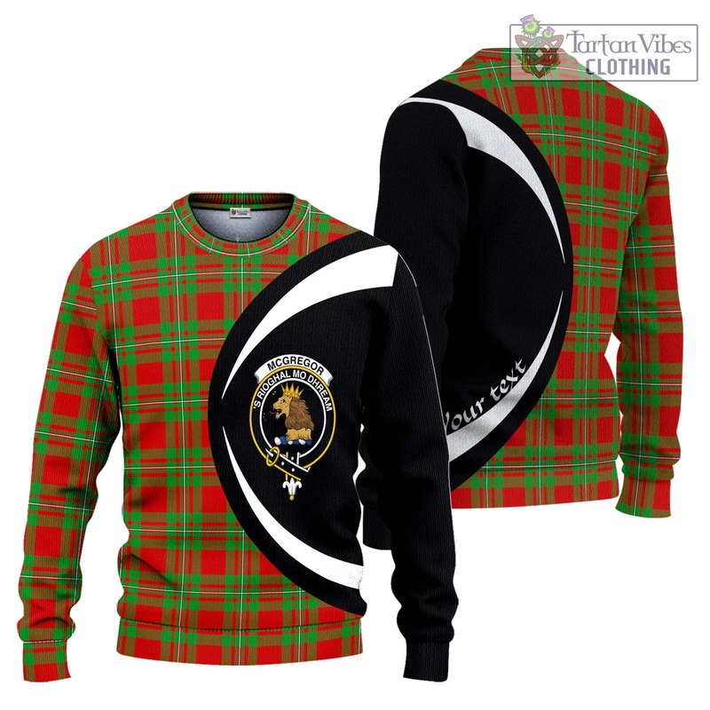 McGregor Modern Tartan Ugly Sweater with Family Crest Circle Style