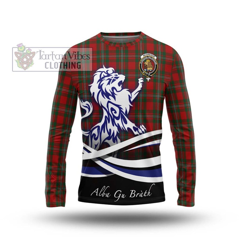 McGregor Tartan Long Sleeve T-Shirt with Alba Gu Brath Regal Lion Emblem
