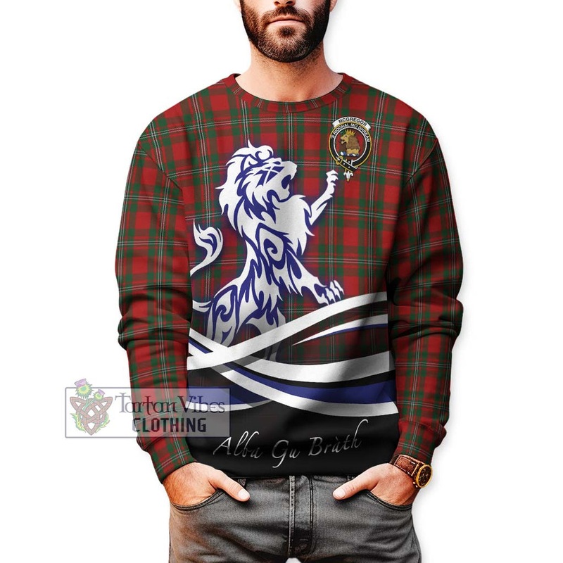 McGregor Tartan Sweatshirt with Alba Gu Brath Regal Lion Emblem