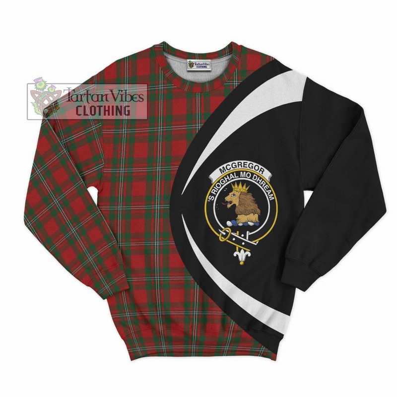 McGregor Tartan Sweatshirt with Family Crest Circle Style