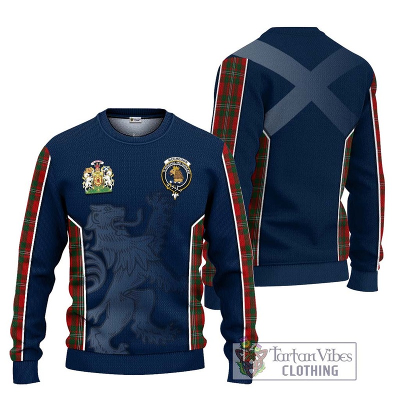 McGregor Tartan Ugly Sweater with Family Crest and Lion Rampant Vibes Sport Style