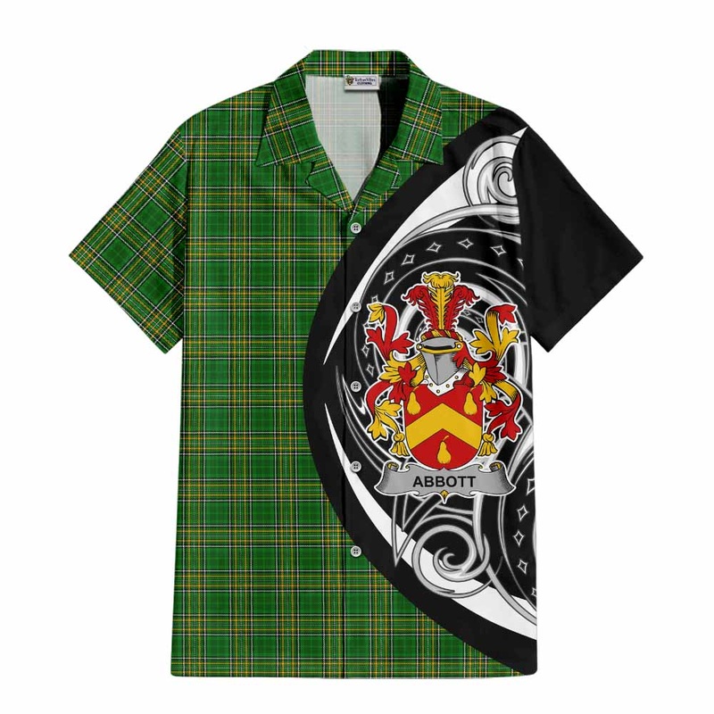 Abbott Irish Clan Short Sleeve Button Shirt Celtic Circle Style